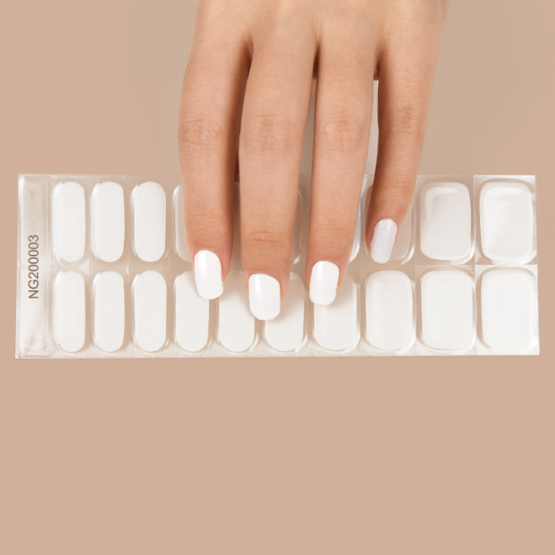 Bandes de Vernis au Gel Semi-Durci "White Pearl"