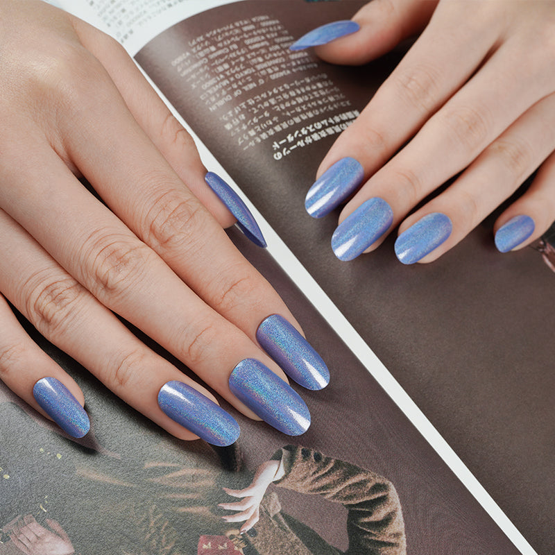 Bandes de Vernis au Gel Semi-Durci "Glimsy Blue"