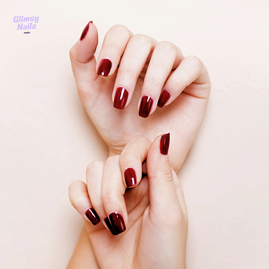 Bandes de Vernis au Gel Semi-Durci "Rouge Bordeaux"