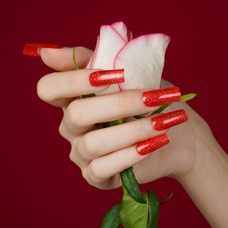 Bandes de Vernis au Gel Semi-Durci "Glimsy Red"