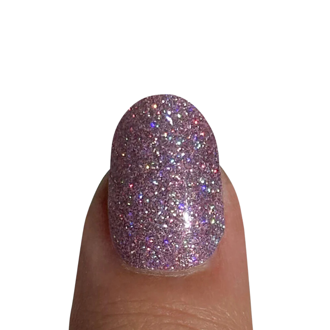 Bandes de Vernis au Gel Semi-Durci "Rose Pailleté"