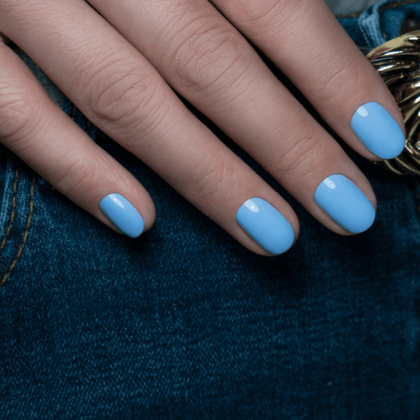 Bandes de Vernis au Gel Semi-Durci "Blue Marshmallow" - Glimsy Nails